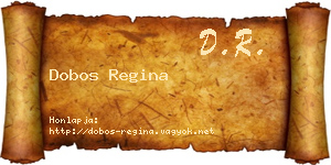 Dobos Regina névjegykártya